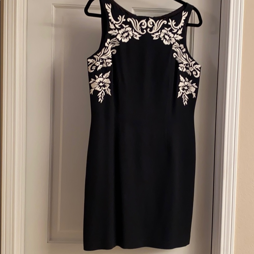 Black dress with beautiful ivory embroidery